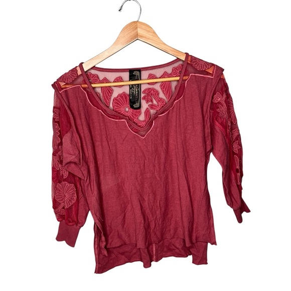 Free People x New Romantics Tropicali Lace Sweatshirt - Macaroon - Picture 3 of 12